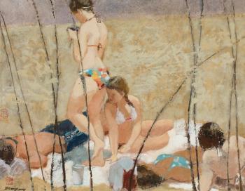 Girls On The Beach by 
																	 Pan Yihang