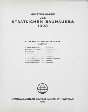 Meistermappe des Staatlichen Bauhauses by 
																			Lothar Schreyer