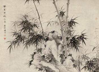 Bamboo And Rock by 
																	 Xu Ji