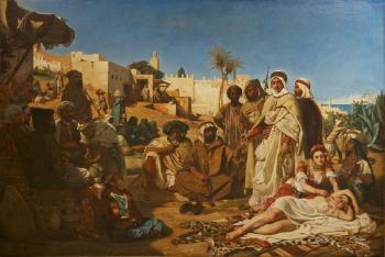 Marchand d'esclaves au faubourg Bab-Azoun à Alger by 
																	Ernest Francis Vacherot