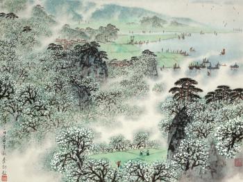 Landscape by 
																	 Qin Jianming
