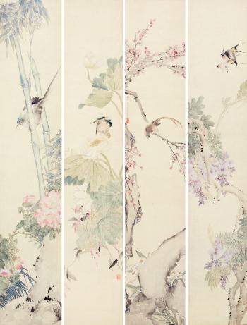 Bird And Flowers by 
																	 Ren Heng