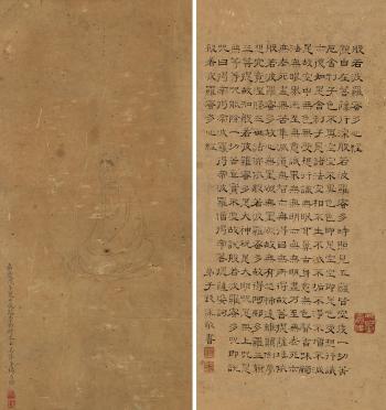 Guanyin Bodhisattva, Calligraphy by 
																	 Yang Changxu