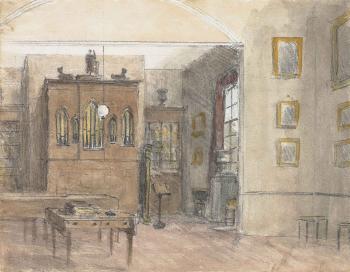Sir Joseph Lock's organ room, Oxford by 
																	William Crotch