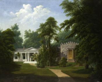 A classical villa in wooded grounds by 
																	Martin Andreas Reissner