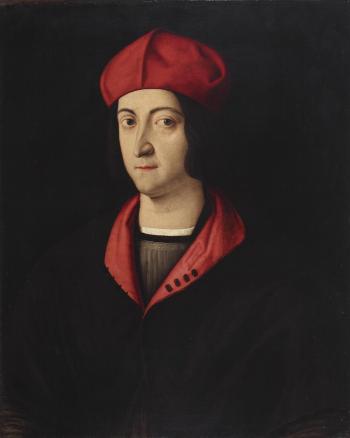 Portrait of Cardinal Ippolito d’Este by 
																	Bartolomeo Veneto