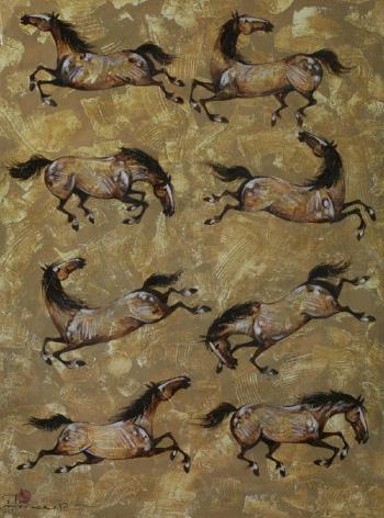 Happy right horses by 
																	Tsolmon Damba
