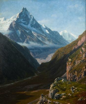 Morgen im Val d'Anniviers by 
																	Otto Maehly