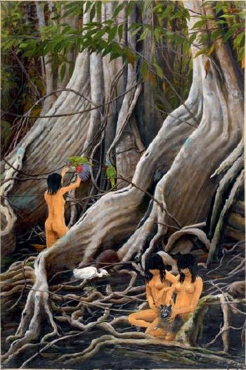 Amazoniennes en forêt tropicale by 
																	Claude Rabanit