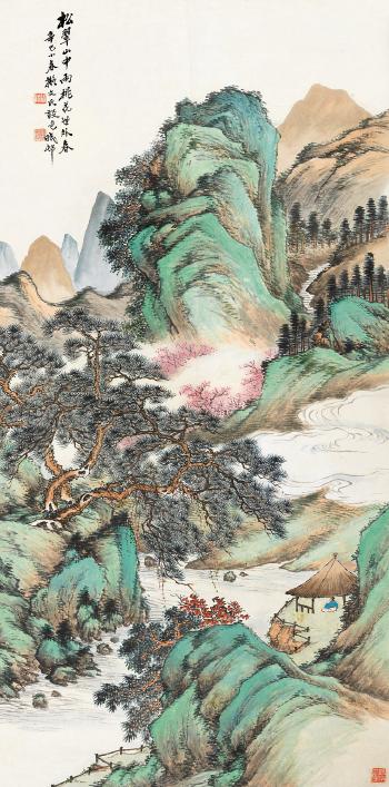 Pine And Peach Blossom by 
																	 Xu Xiaotun