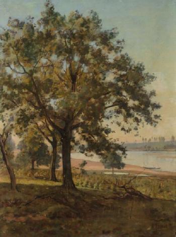 Arbres au bord de rivière by 
																	Henri Pierre Jamet