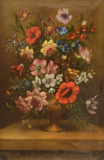 Floral still life by 
																			Jan van Tibujt