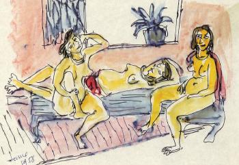 Nude women by 
																	Marcel Janco