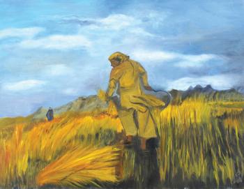 Workers in a field by 
																	Gila Yanai