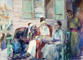 Figures in Jerusalem by 
																	Anna Rychter-May