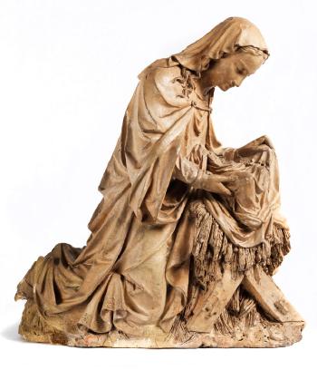 Madonna mit dem Kind in der Krippe by 
																	Francesco di Valdambrino