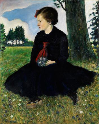 Mädchen im Park by 
																	Alois Erbach