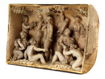 Elfenbeinreliefs mit antik-mythologischen Szenendarstellungen by 
																			Ignaz Elhafen