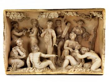 Elfenbeinreliefs mit antik-mythologischen Szenendarstellungen by 
																			Ignaz Elhafen