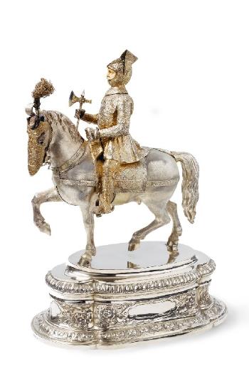 Historismus-skulptur Eines Ritters Zu Pferd by 
																	 J D Schleissner Sohne