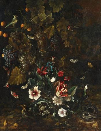 Blumen- Und Früchtestillleben by 
																	Nicolaes Lachtropius