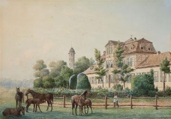 Jagdschloss 'Zum Possen' Bei Sondershausen by 
																	August Friedrich Wilhelm Nothnagel
