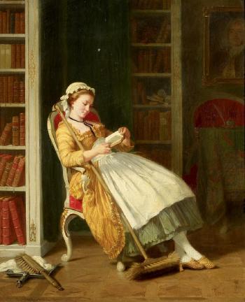 Maid Reading by 
																	Leopold Guterbock