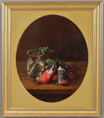 Still Life With Bullfinches by 
																			Theodor Lundh