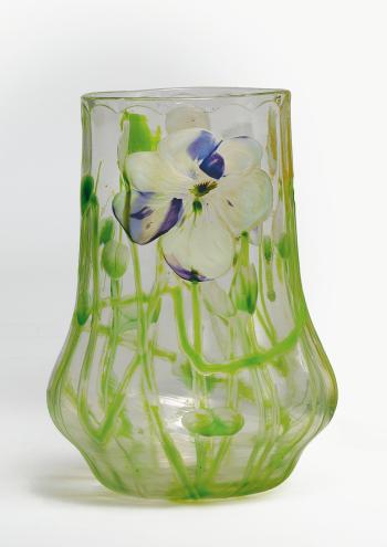A Carved Cameo Vase by 
																			 Tiffany Studios