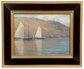 Sailboats, Manan by 
																	Fred Winthrop Ramsdell