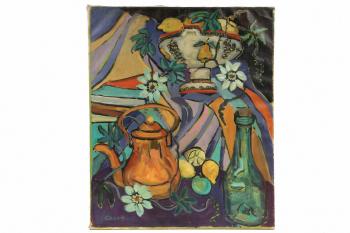 Still Life with Copper Kettle by 
																			Georgette Dupouy
