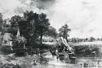 Haywain, Constable (1821) Cruise Missiles USA (1981) by 
																	Peter Kennard
