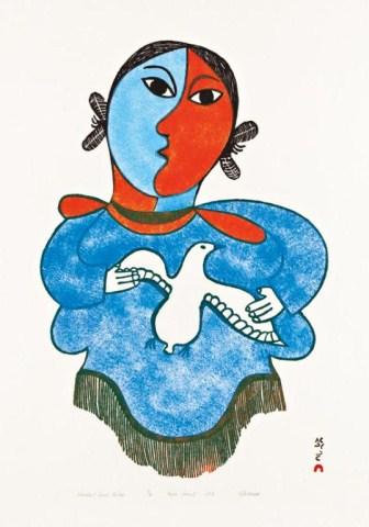 Woman and snow bird by 
																	Lukta Qiatsuk