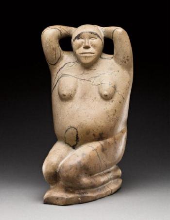 Nude kneeling woman by 
																	Etidlooie Etidlooie