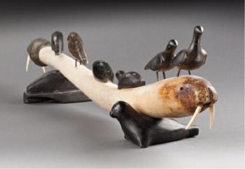 Composition of geese, walruses, fish and seals by 
																			Tivi Paningajak