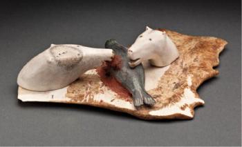 Two bears eating a seal by 
																	Olive Mamak Innakatsik