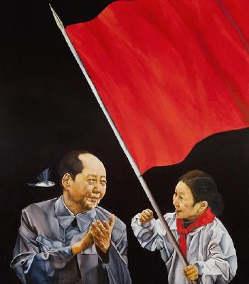 Mao with Young Pioneer by 
																	 Xiao Se