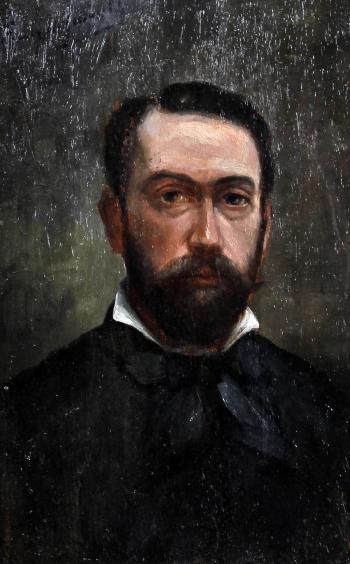 Self portrait of the artist by 
																	Albert Tibule Furcy de Lavault