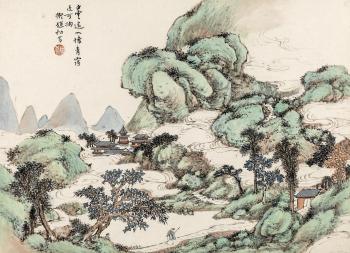 Album of Landscapes After Tang and Song Masters by 
																			 Tao Tao