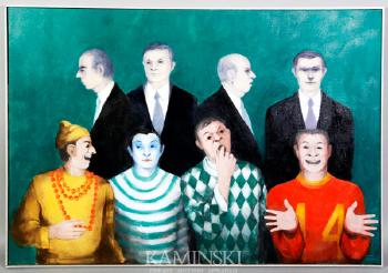 Four Business Men with Four Clowns by 
																			Joseph Jeswald