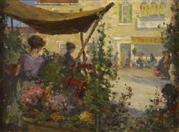 The flower seller by 
																	John Munnoch