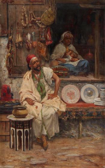 In einem orientalischen Bazar by 
																	Jose Echena