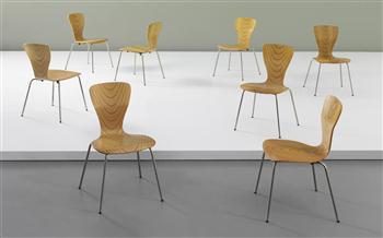 Rare set of eight 'Nikke' chairs, model no. 9019 by 
																	Tapio Wirkkala