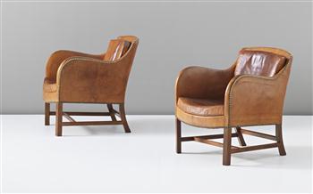 Pair of armchairs by 
																	Edvard Kindt-Larsen