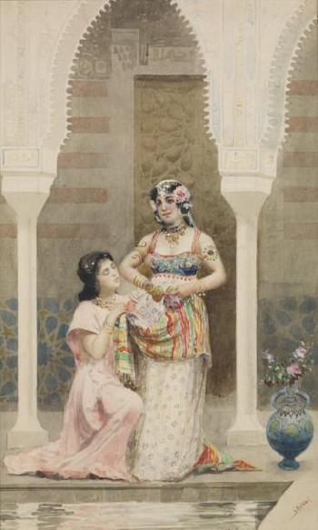 Deux femmes au harem by 
																	Alberto Fabbi