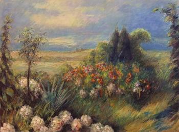 Grosse Landschaft mit Garten bei Greifenstein by 
																	Charles Hug