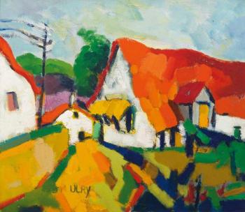 Vue de village by 
																	Jean Marie Ulry