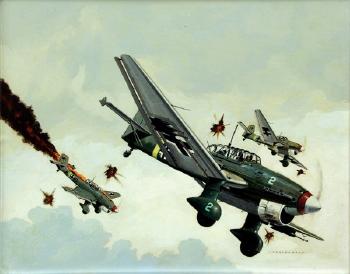WWII German Aircraft in Combat by 
																	Ed Valigursky