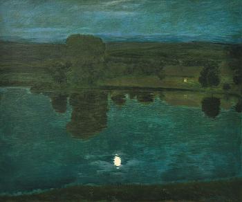 Evening on the pond by 
																	Antonin Hudecek