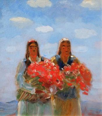 La raccolta dei fiori by 
																	Nikolaj Karahan